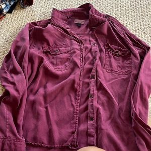 Universal threads burgundy button down shirt
